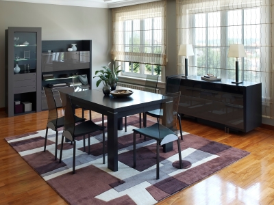 living room with large windows