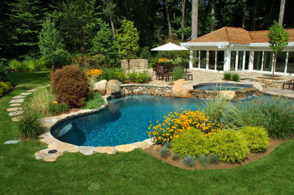 swimming pool with vegetation